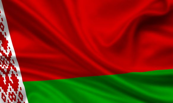 waving flag of belarus