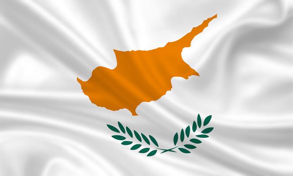 waving flag of cyprus