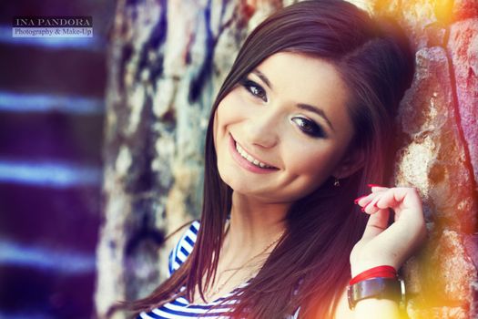 a close up portrait of a red hair beautiful girl 