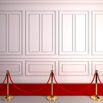A 3d illustration of red carpet abstract awards.