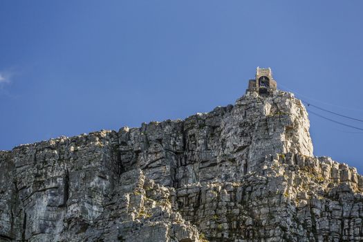 Gondola station on top of Table Mountain in Cape Town, South Africa