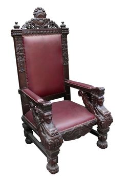 Old antique carved chair.