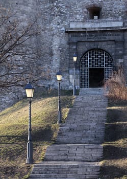 castle staircase of the Royal Palace, Budapest, Hungary