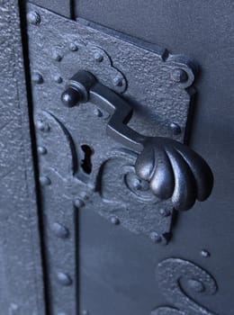 old antique metal door handles