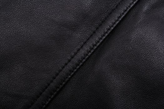 Black leather texture can use as background 