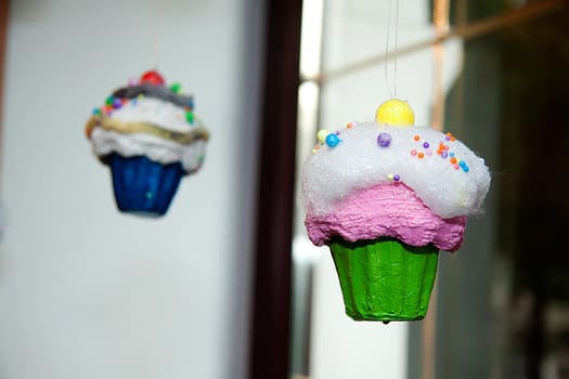 A close up cup cake decoration