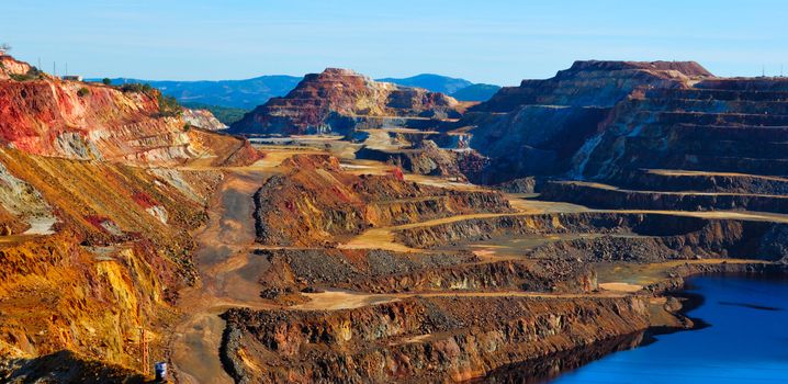 This mine is located in Riotinto, Huelva, Spain. This area along the Rio Tinto, in the Andalusian Province of Huelva in Spain has been mined for copper, silver, gold, and other minerals.