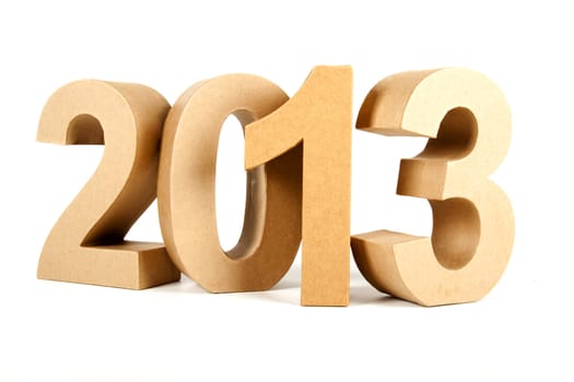 Paper numbers forming 2013 as for the new year