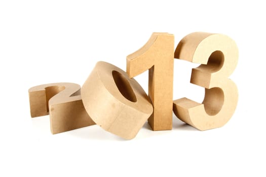 Paper numbers forming 2013 as for the new year