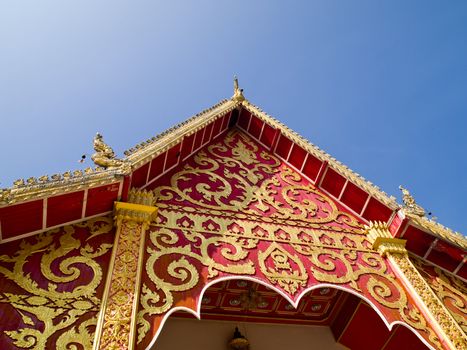 Temple in Traditional lanna style which is in Wat Suantan (Nan-Thailand)