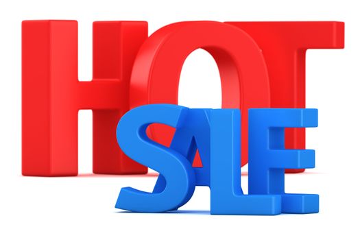 Text Hot sale on the white background
