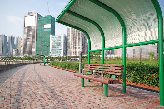 Summer day in public city park