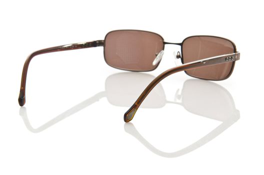 Stylish sunglasses isolated on the white