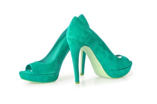 Woman shoes isolated on white