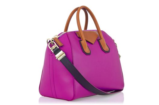 Elegant woman bag isolated on white