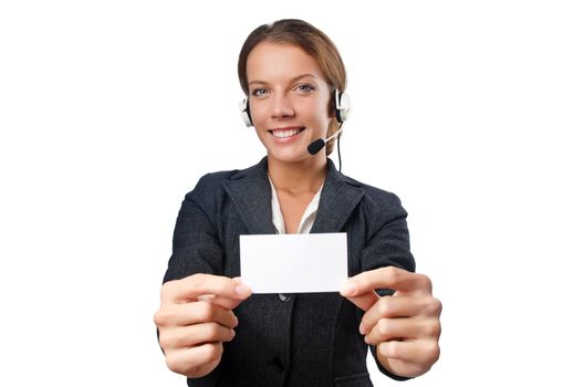 Call center operator with blank message