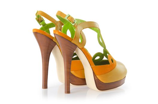 Woman shoes isolated on white