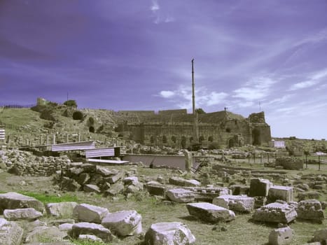 Ancient amphitheatre  in Hierapolis, Turkey