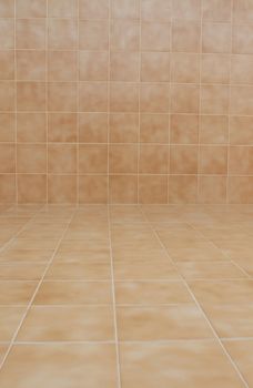 glossy ornamental stone tiled wall and floor in spacious bath room