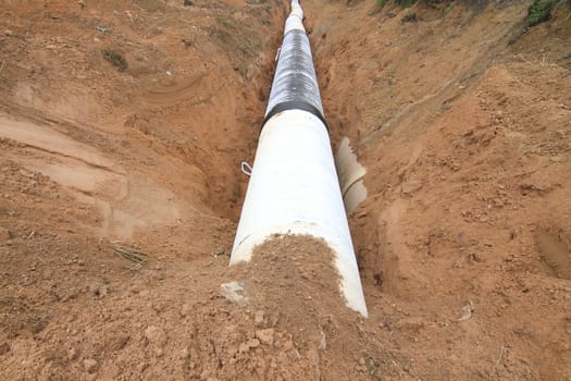 the long pipeline on a countryside