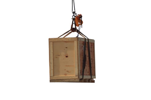 hook holding wooden container