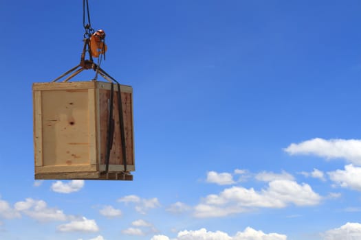 hook holding wooden container