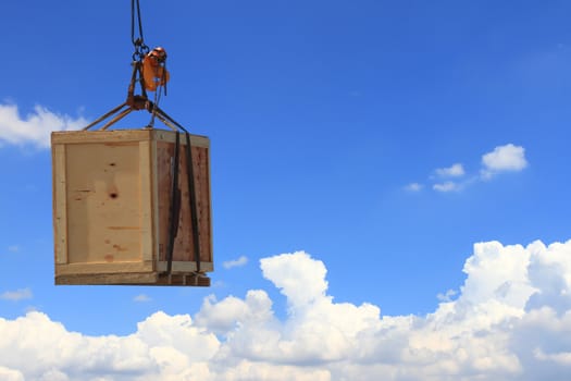 hook holding wooden container