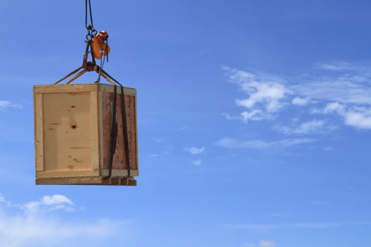 hook holding wooden container