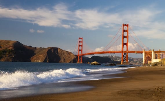 The Golden Gate Bridge in San Francisco bay