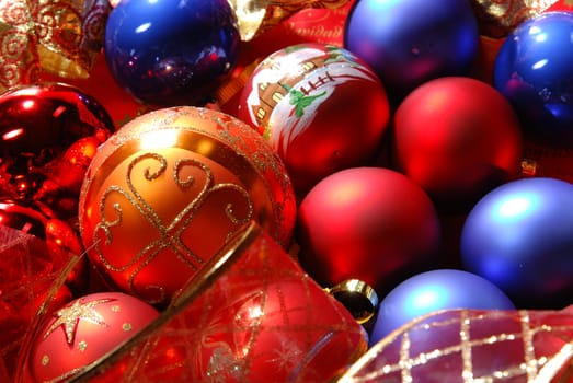 Christmas ornaments on the Christmas tree