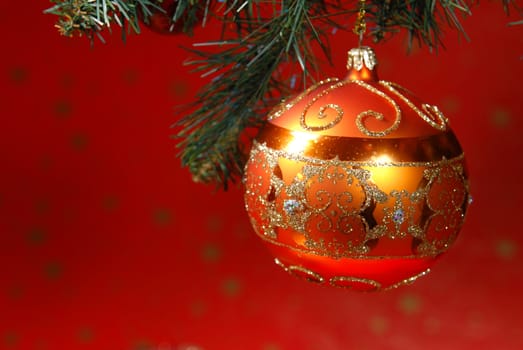 Christmas ornaments on the Christmas tree