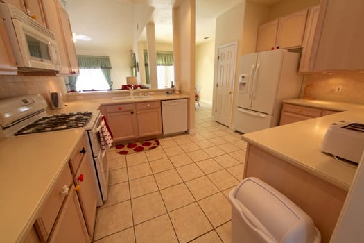 An interior shot of a kitchen in a home