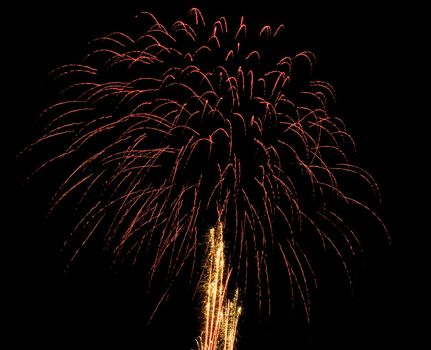 beautiful fireworks against the dark sky, fireworks