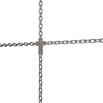 christian cross in chains - 3d illustration