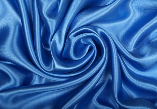 Smooth elegant blue silk can use as background 