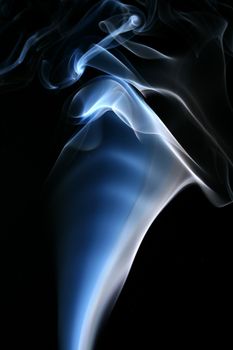 blue smoke abstract background close up