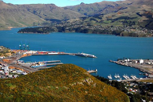 Lyttelton harbour, near Christchurch, New Zealand