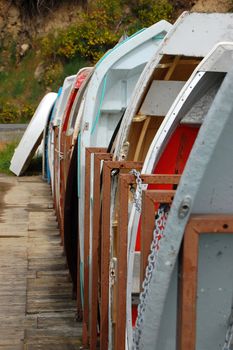 Boats on the pier, Banks Peninsula, New Zealand