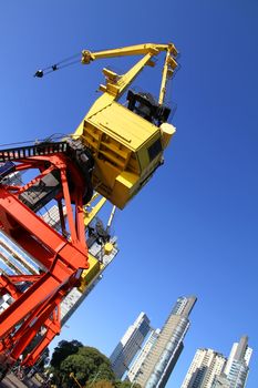 A crane in Puerto Madero, Buenos Aires.