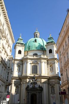 The Peterskirche (St. Peters Church) in Vienna, Austria, Europe.
