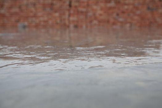 Closeup of a wet concrete. Textured surface