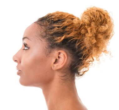 profile of a young woman multi ethnic race