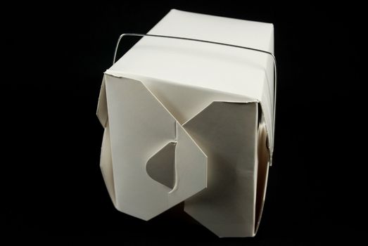 stock picture of a small carboard box for chinese food