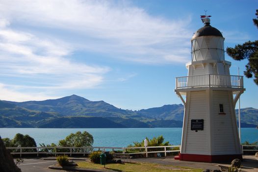 Akaroa lighthouse, Banks Peninsula, New Zealand