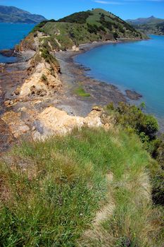 Onawe Peninsula view, Banks Peninsula, New Zealand