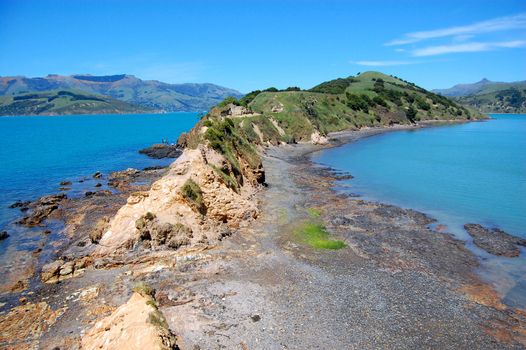 Onawe Peninsula view, Banks Peninsula, New Zealand