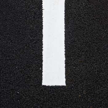 Asphalt texture with white line, road sign