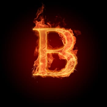 Burning Letter B