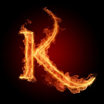 Burning Letter K