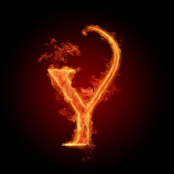 Burning Letter Y